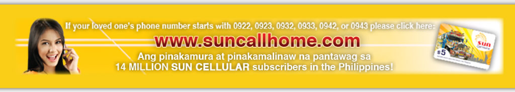 Buy Sun Cellular load online. Pinakamurang pantawag